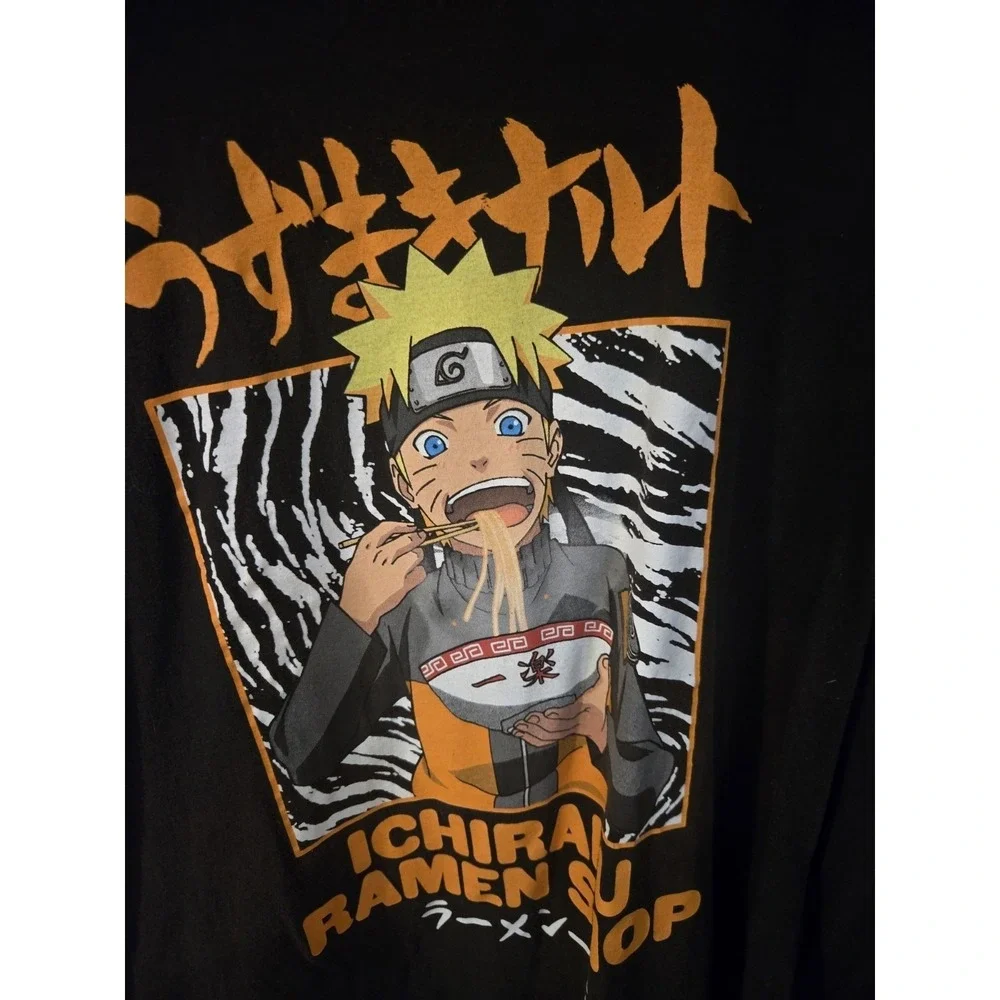 Ichiraku Ramen Shop Naruto Mens Black Short Sleeve T Shirt Size 3X Viz Media